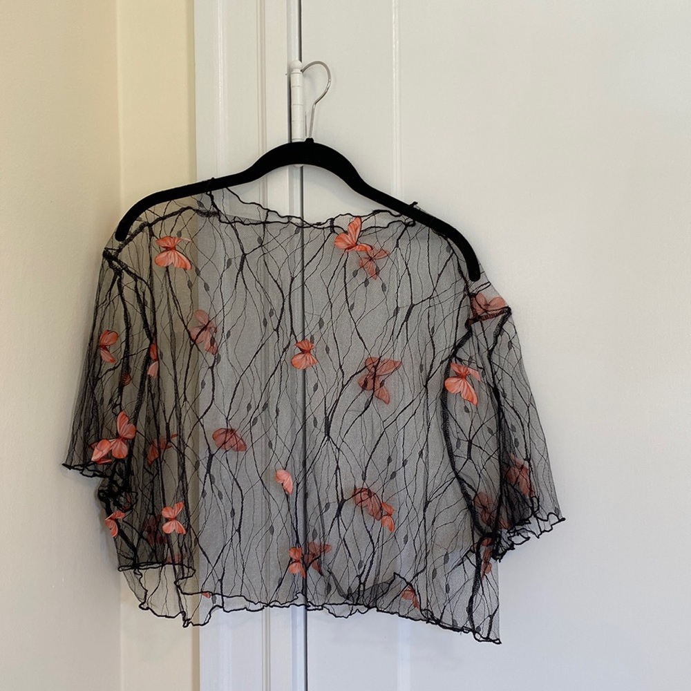 Shear / mesh butterfly top